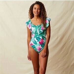 Matilda Jane Womens One Piece Swimsuit Size Medium Palm Tree In Paradise NWOT M